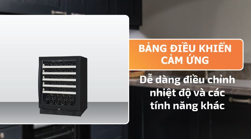 Tủ bảo quản rượu vang Malloca MWC-46BG Bảng điều khiển